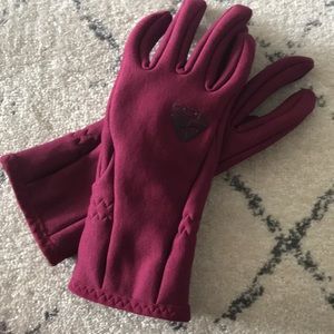 Nike maroon winter gloves